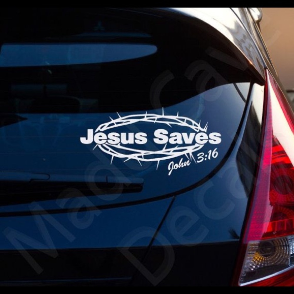 John 3:16 decal sticker for Car 7x4"